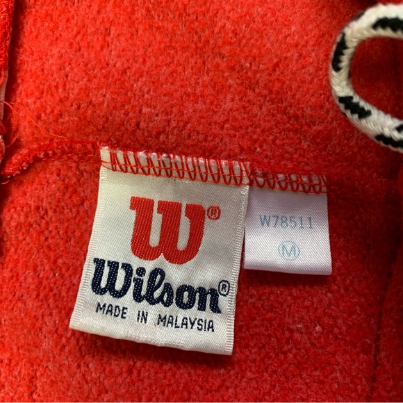 Vintage Wilson Sports Sweat Shorts Red Medium Gym Tennis Made in USA 80s / 90s - Picture 4 of 14